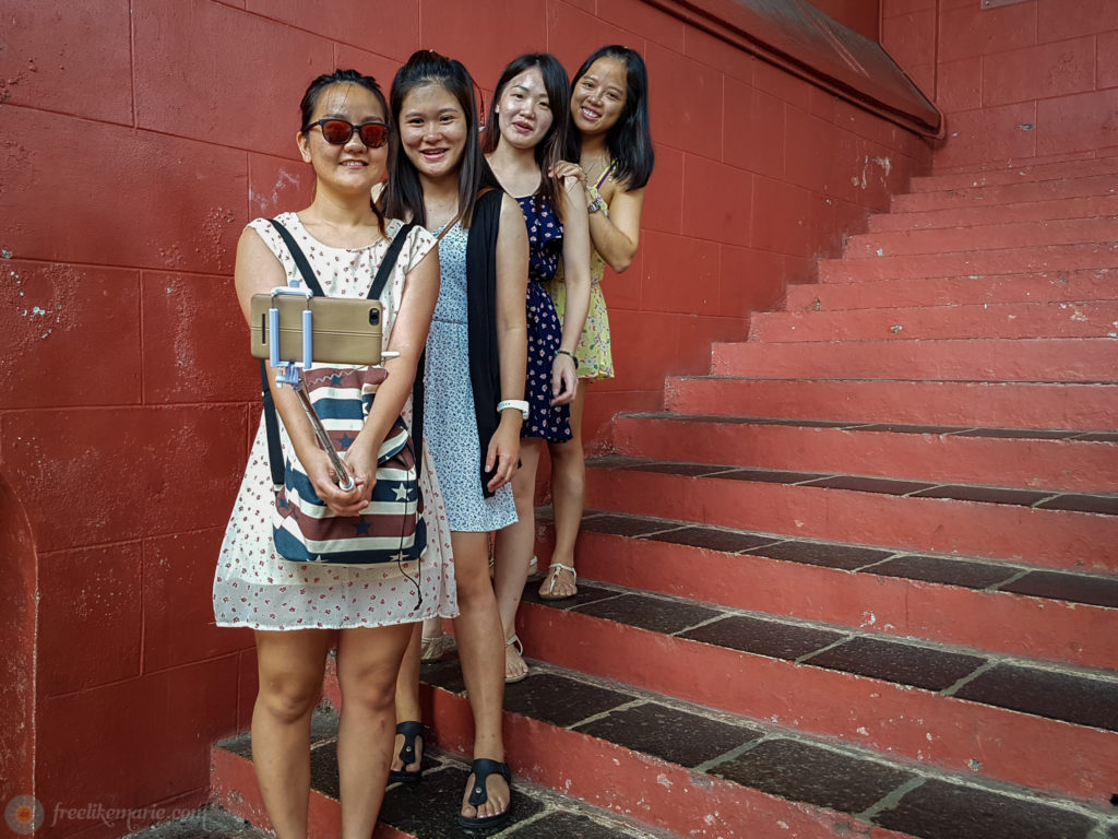 Girls Posing for Selfie in Melaka Malaysia