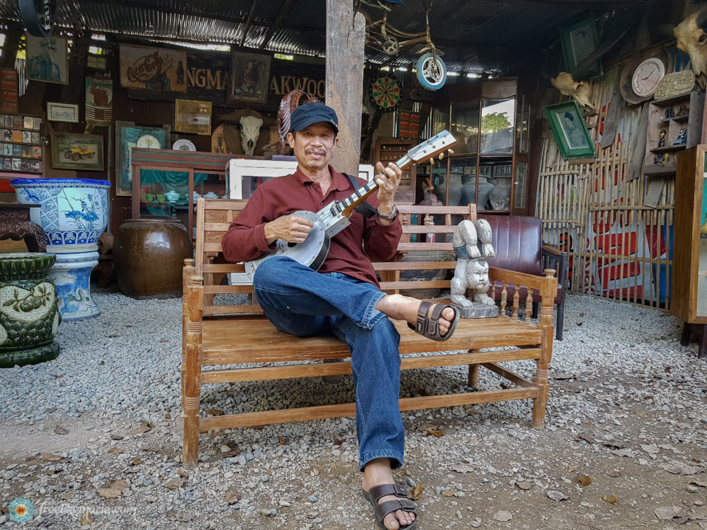 Guitar Player at Flea Market in Chiang Mai Thailand