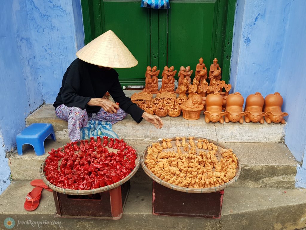 Colorful Street Vendor Hoi An Vietnam