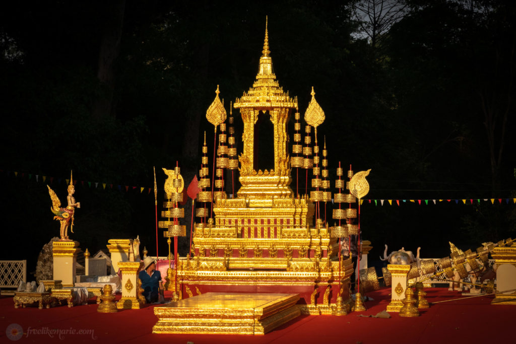 Golden Sunlight on Ornamental Temple