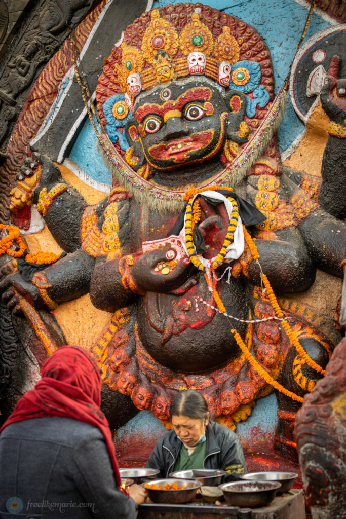 Hindu Deity Kaal Bhairav Durbar Square Kathmandu