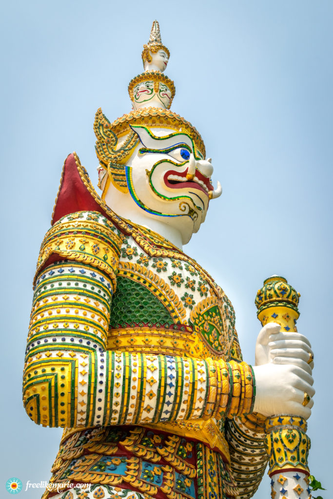 Giant Demon Guardian Statue Wat Arun Temple of Dawn Bangkok