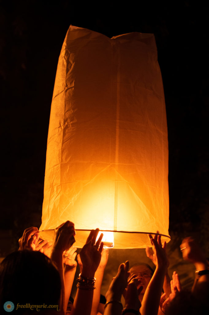 Lantern Launch Yee Peng Festival Chiang Mai Thailand