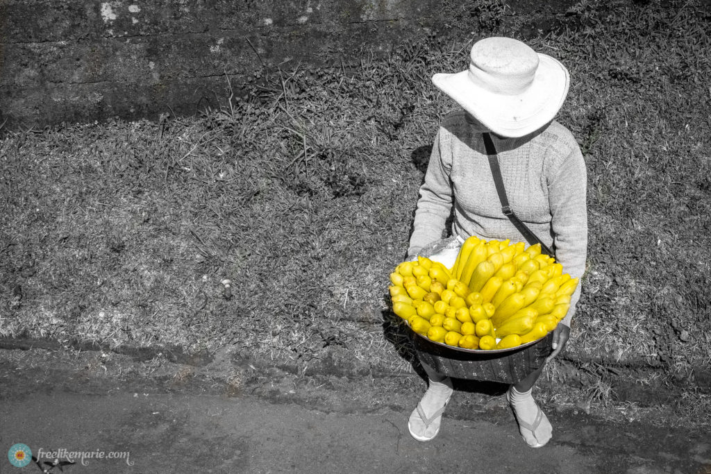 Woman Selling Corn at Besakih Temple
