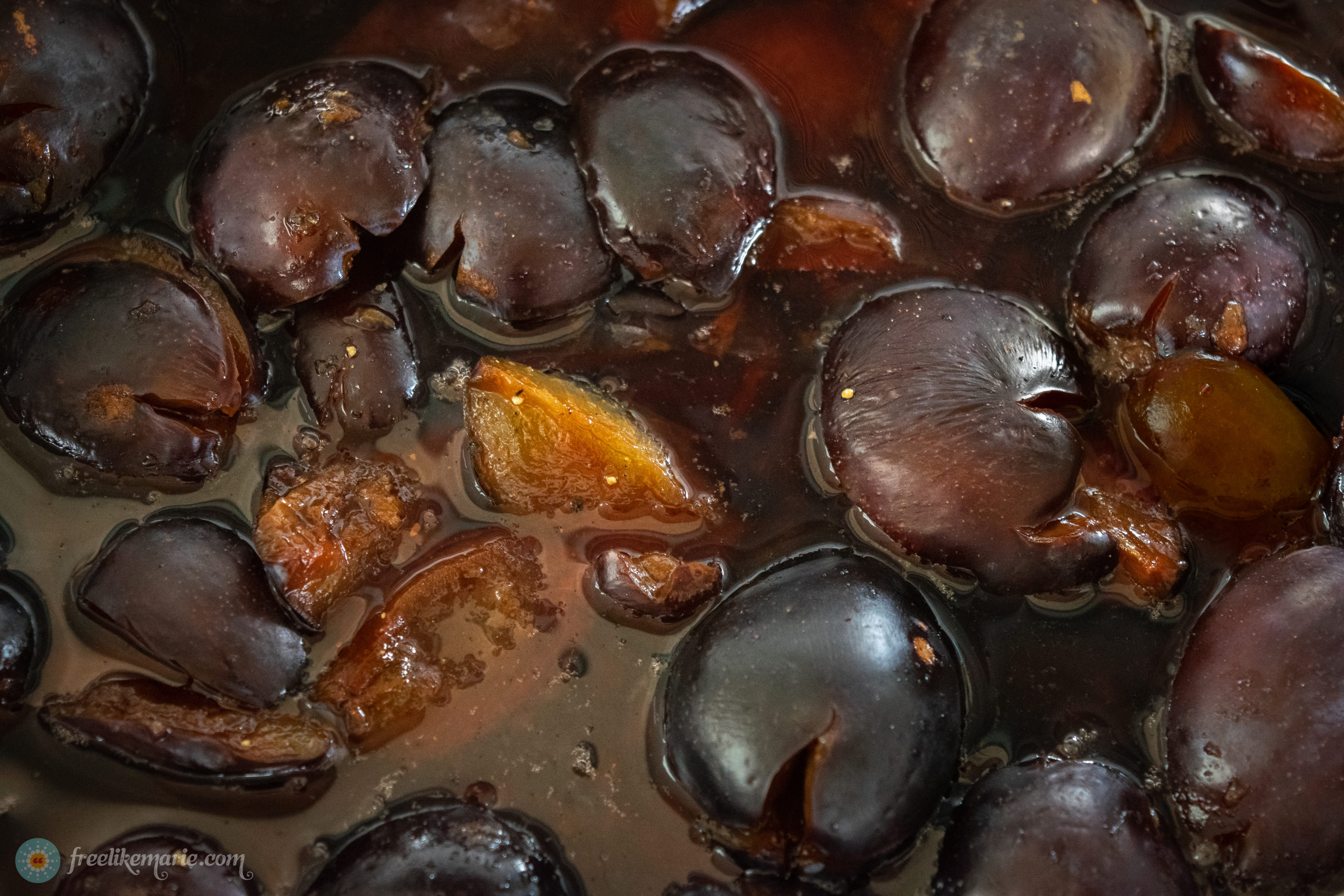 Italian Plums Taking a Bath_