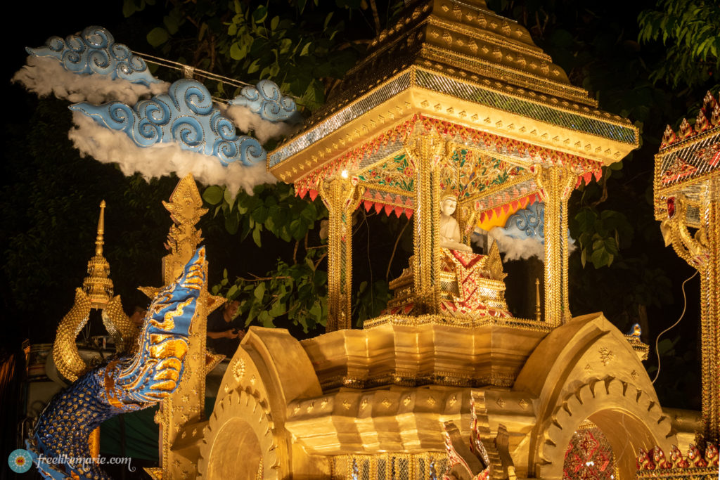 Buddha Shrine at Loy Krathong Parade Chiang Mai