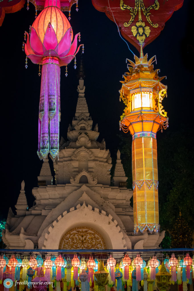 Colorful Lanterns in Lamphun Yi Peng