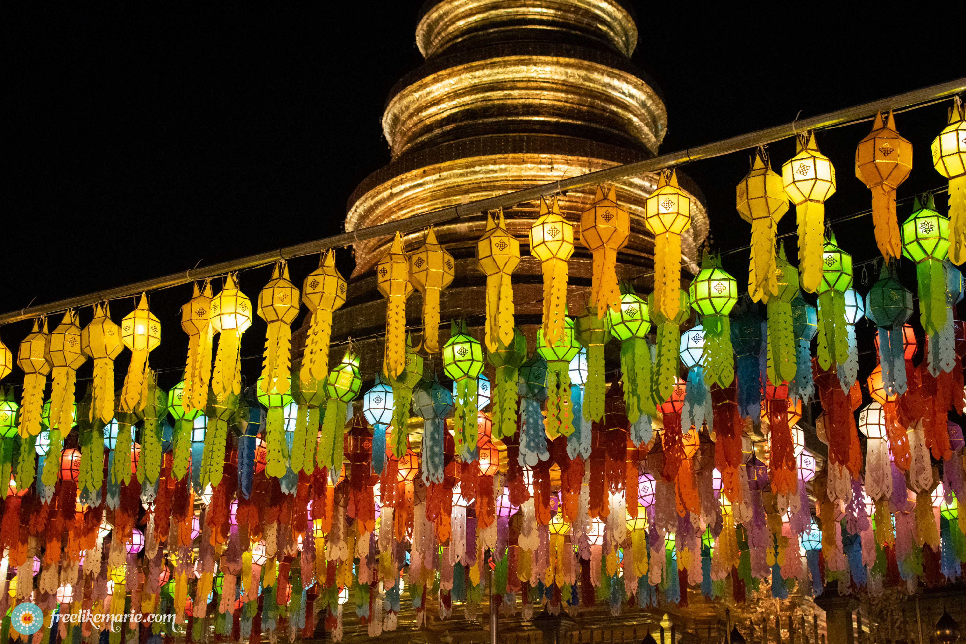 Lantern Decoration in Lamphun Yi Peng