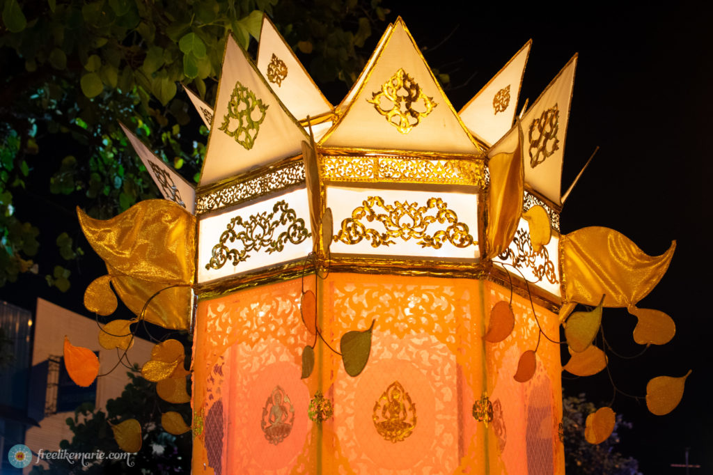 Ornaments on a Loy Krathong Lantern