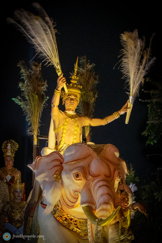 Performer on an Elephant at Loy Krathong Parade