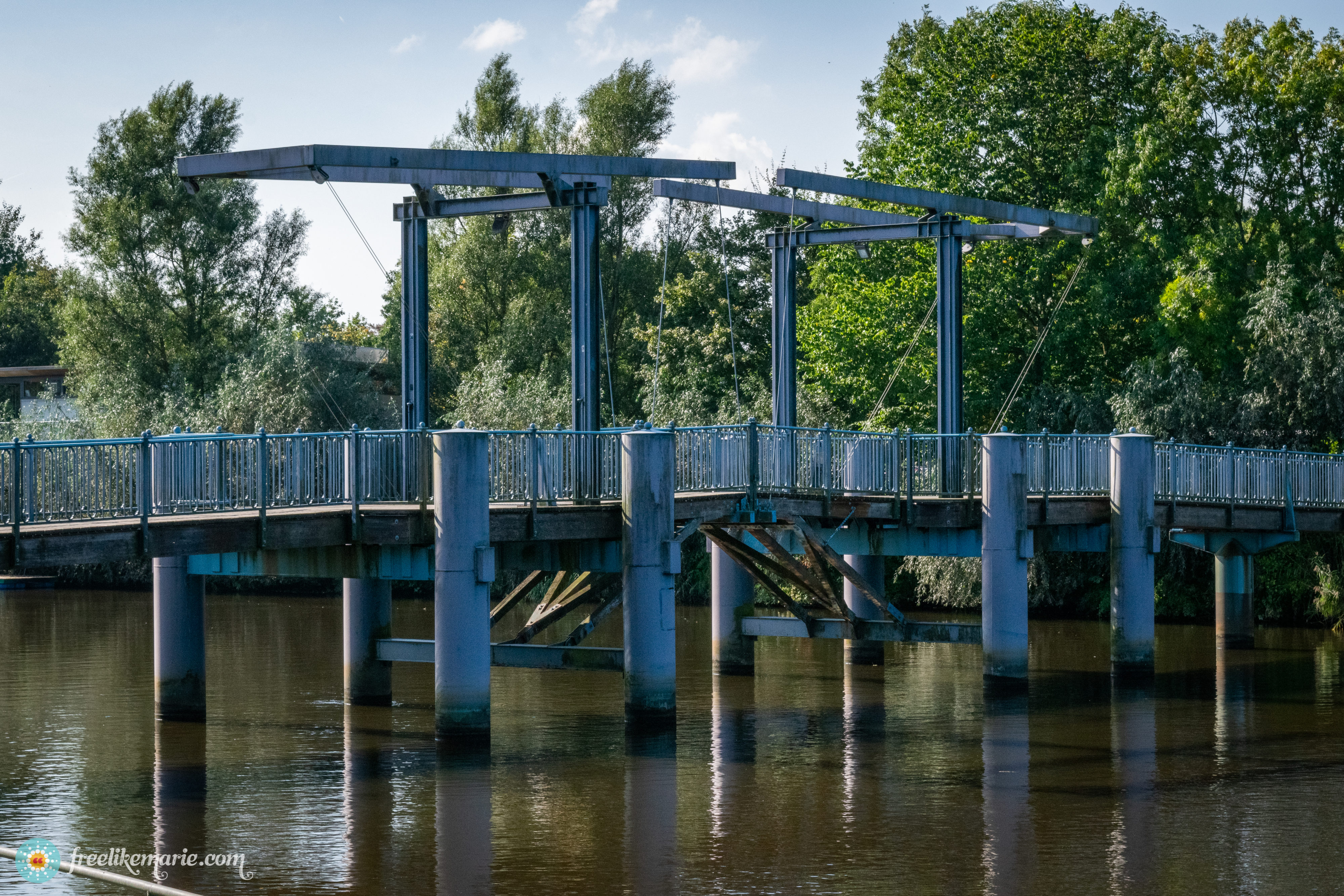 Typical Dutch Bridge in Friedrichstadt