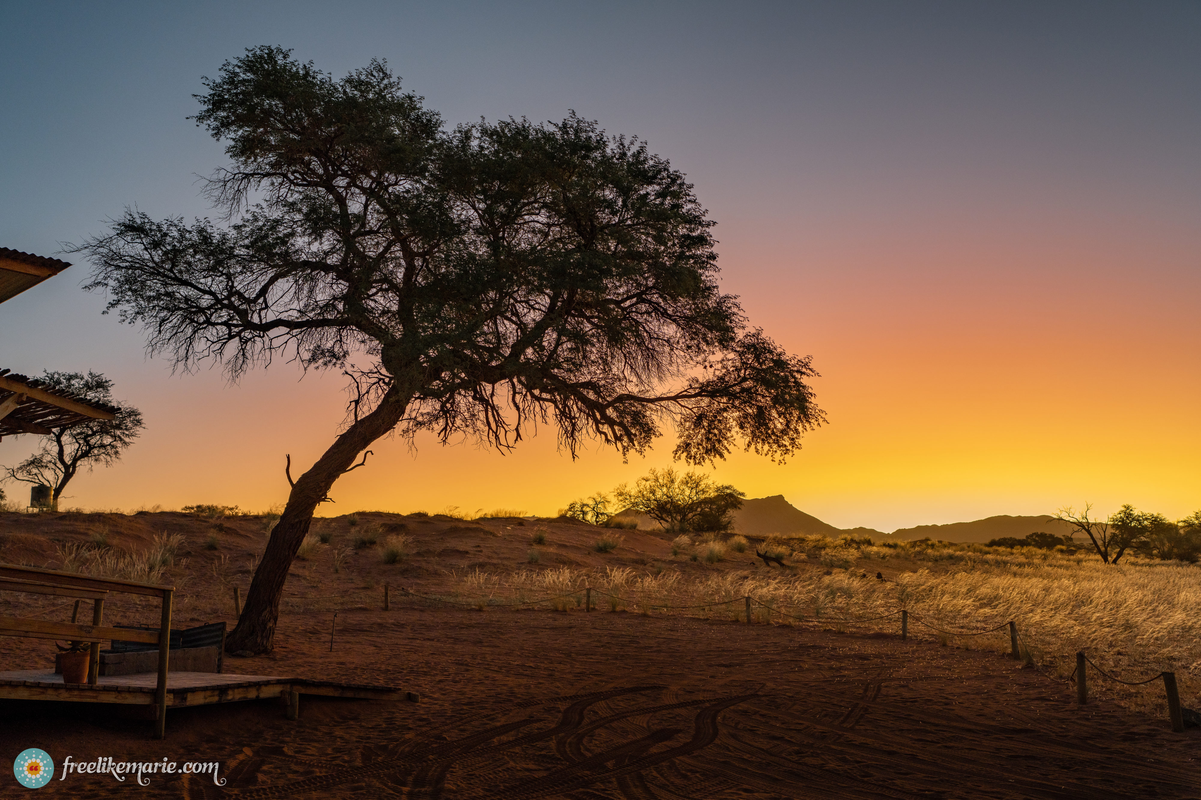 Sunset at NamibRand Campsite